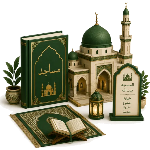 islami sawal jawab - Mosques category icon. Mosque dome and minaret illustration for Islamic quiz.